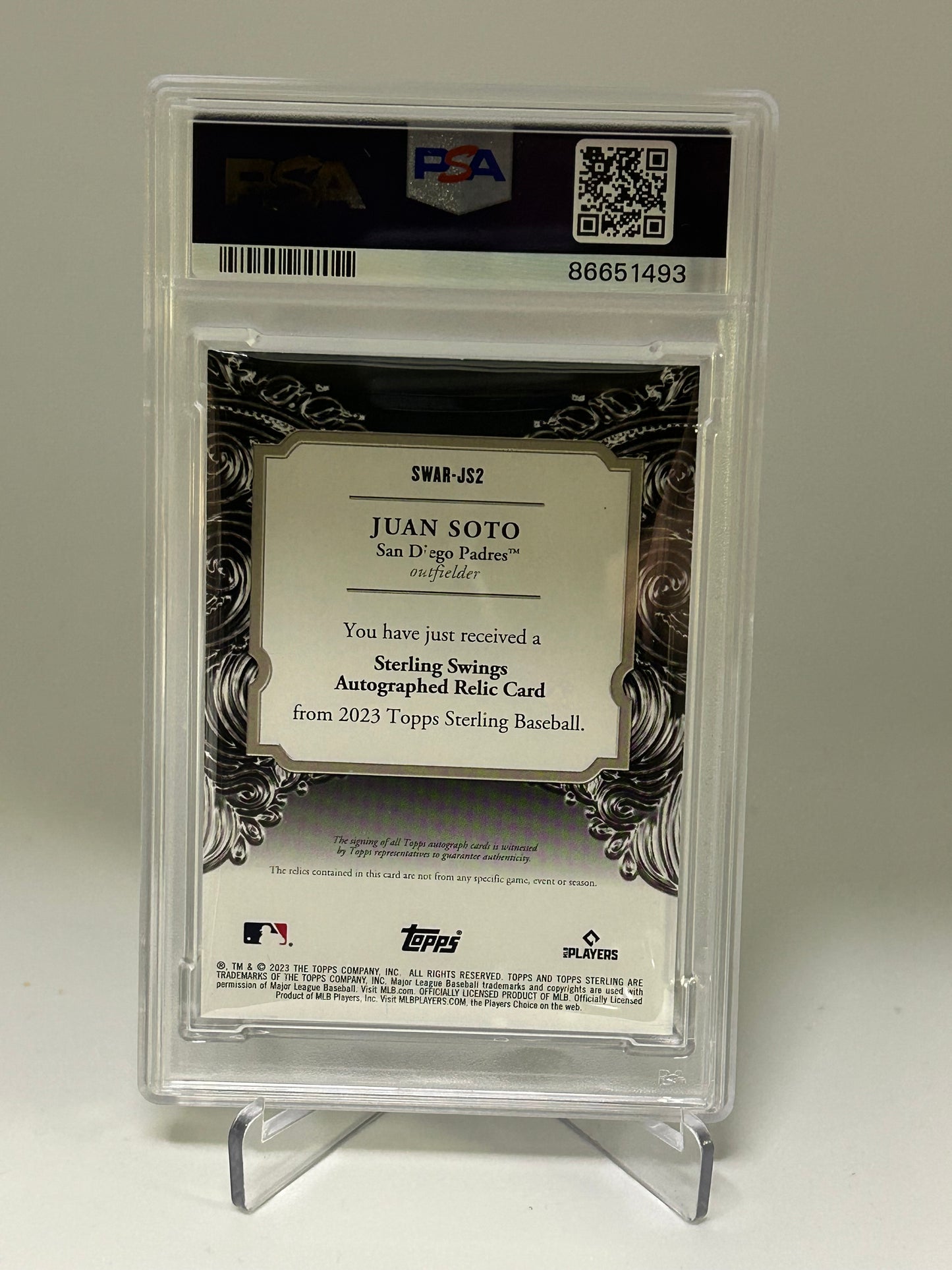Juan Soto Topps 2023 Auto Patch