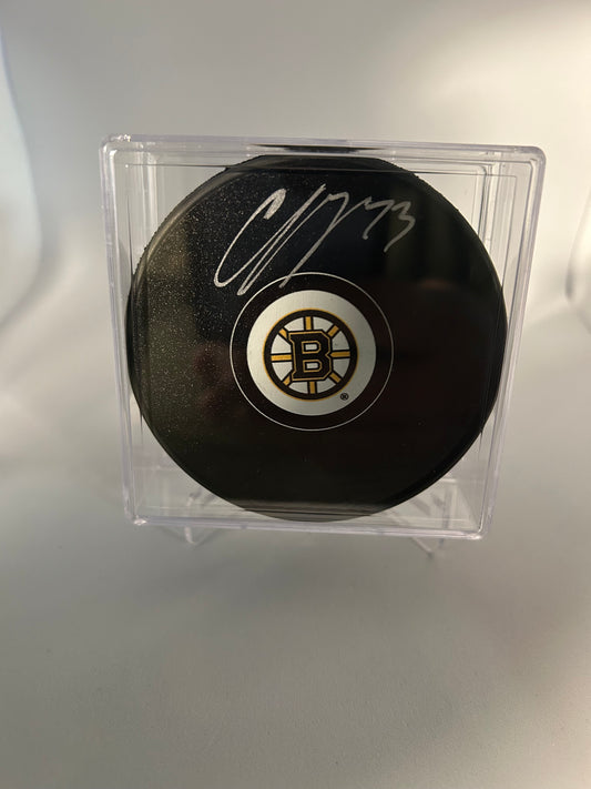 Charlie McAvoy Autographed Puck