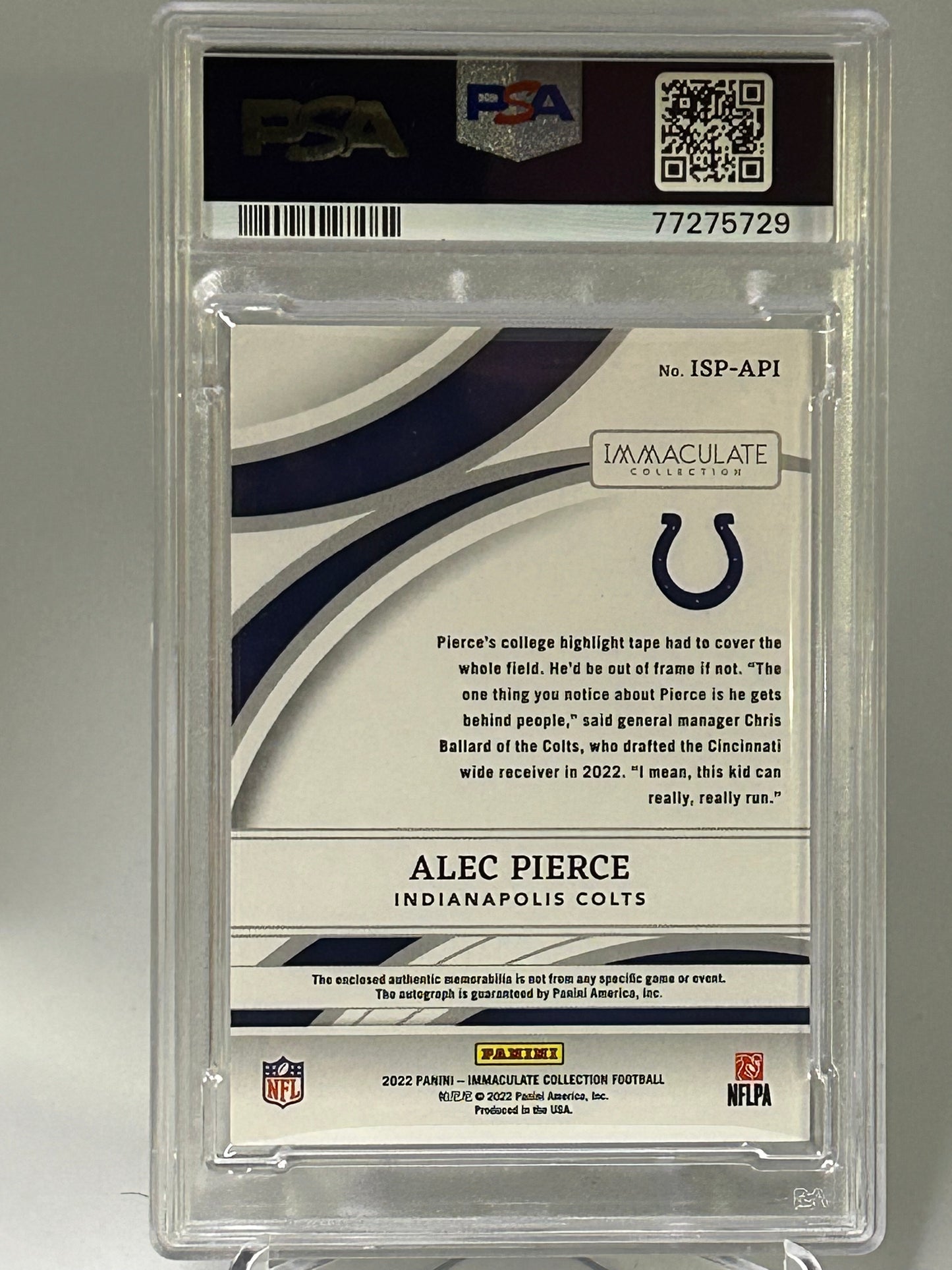 2022 Immaculate Alec Pierce RPA